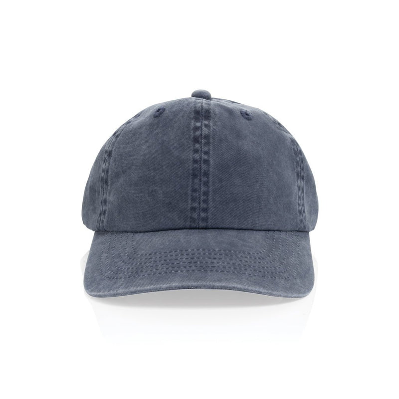 Load image into Gallery viewer, BEAU AWARE™ Washed 6 panel 270gsm cotton twill cap - Custom Wood DesignsXD Xclusive BEAU AWARE™ washed 6-panel cotton twill cap, headwear with adjustable strap and branded logo on front.HeadwearP453.0425Recycled cotton,rPETnavy
