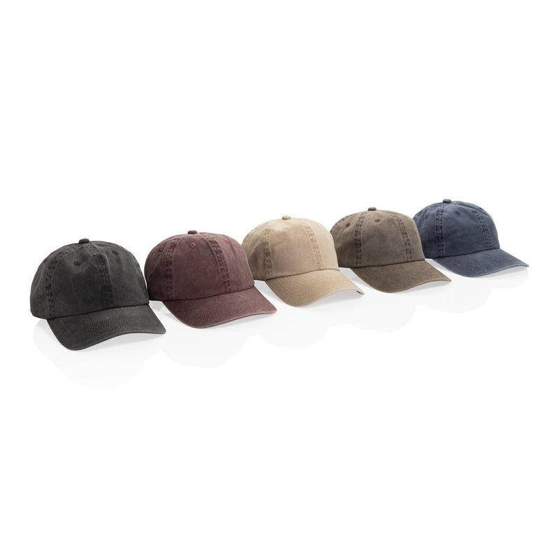 Load image into Gallery viewer, BEAU AWARE™ Washed 6 panel 270gsm cotton twill cap - Custom Wood DesignsXD Xclusive BEAU AWARE™ washed 6-panel cotton twill cap, headwear with a classic design and 270gsm durable fabric.HeadwearP453.0425Recycled cotton,rPETnavy
