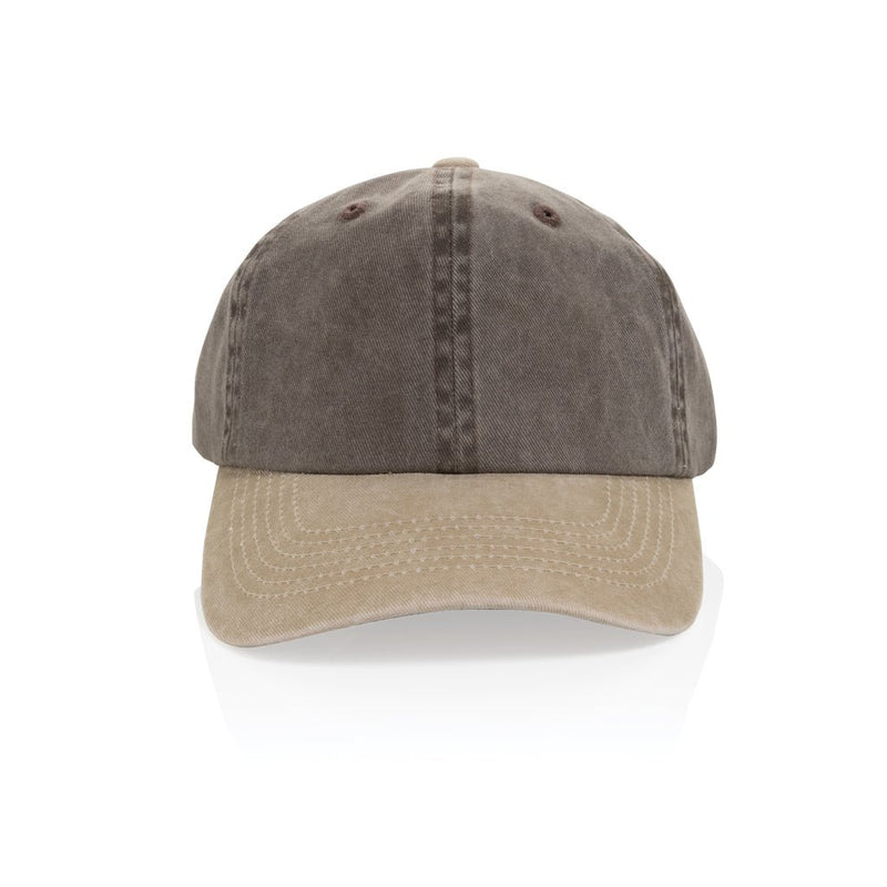 Load image into Gallery viewer, XD Xclusive BEAU AWARE™ washed 6-panel cotton twill cap in two-tone design, showcasing durable headwear with a structured fit.
