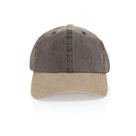 XD Xclusive BEAU AWARE™ washed 6-panel cotton twill cap in two-tone design, showcasing durable headwear with a structured fit.
