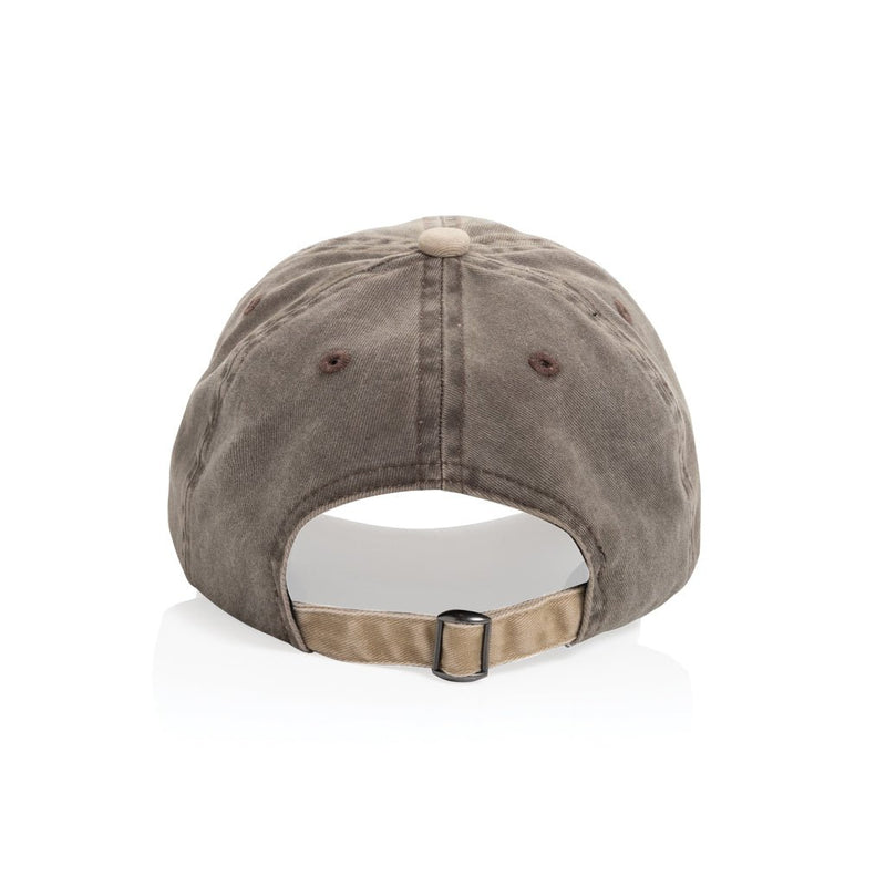 Load image into Gallery viewer, BEAU AWARE™ Washed 6 panel 270gsm cotton twill two tone cap - Custom Wood DesignsXD Xclusive BEAU AWARE™ two-tone cotton twill 6-panel cap, washed 270gsm headwear with modern design and adjustable fit.HeadwearP453.1409Recycled cotton,rPETbrown
