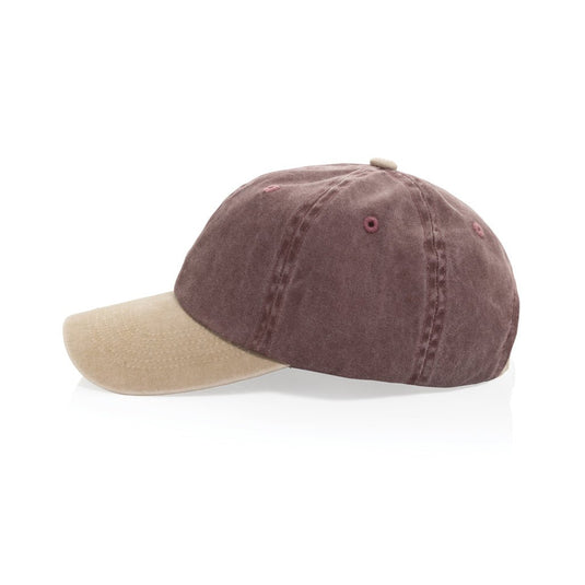 BEAU AWARE™ Washed 6 panel 270gsm cotton twill two tone cap - Custom Wood DesignsBeau Aware washed 6-panel two-tone cotton twill cap by XD Xclusive, showcasing its casual headwear style and two-tone design.HeadwearP453.1424Recycled cotton,rPETred