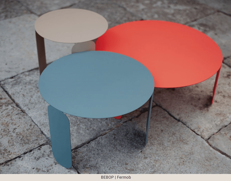 Load image into Gallery viewer, Fermob Bebop Low Outdoor Table with 80cm diameter, featuring a sleek round design in a vibrant finish.
