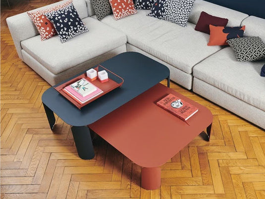 Bebop Low Table Ø80cm - Custom Wood DesignsFermob Bebop Low Outdoor Table with orange and black finish, round Ø80cm, modern design, suitable for outdoor patio or garden.Low Table Outdoor Fermob24575201043735Pesto