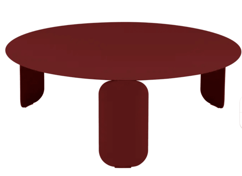 Load image into Gallery viewer, Fermob Bebop Low Outdoor Table Ø80cm in anthracite, round coffee table for patio or garden outdoor seating.
