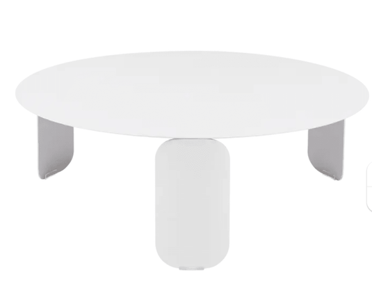 Bebop Low Table Ø80cm - Custom Wood DesignsFermob Bebop low outdoor table with 80cm diameter, round cotton white top, and anthracite finish for outdoor patio use.Low Table Outdoor Fermob24575202071415White