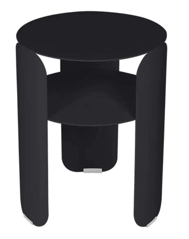 Load image into Gallery viewer, Fermob Bebop Side Table with 35cm diameter, antracite metal offset design, outdoor-friendly and modern for patio decor.
