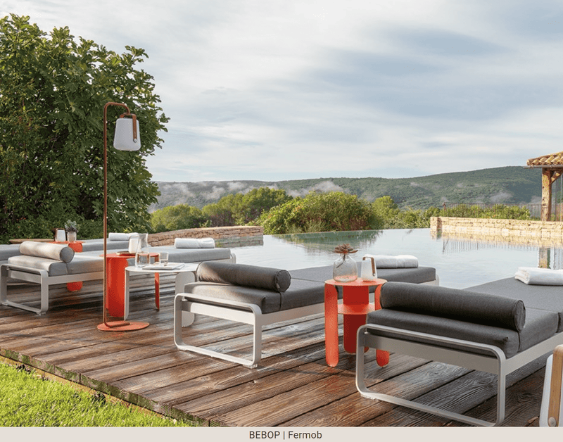 Load image into Gallery viewer, Fermob Bebop Side Table with 35cm diameter in anthracite metal, outdoor offset table with round top and sleek design.
