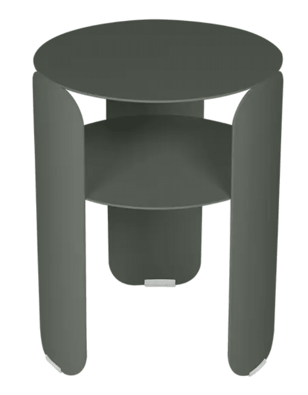 Load image into Gallery viewer, Fermob Bebop Side Table with 35cm diameter, anthracite metal outdoor offset table, showcasing a sleek, modern design.
