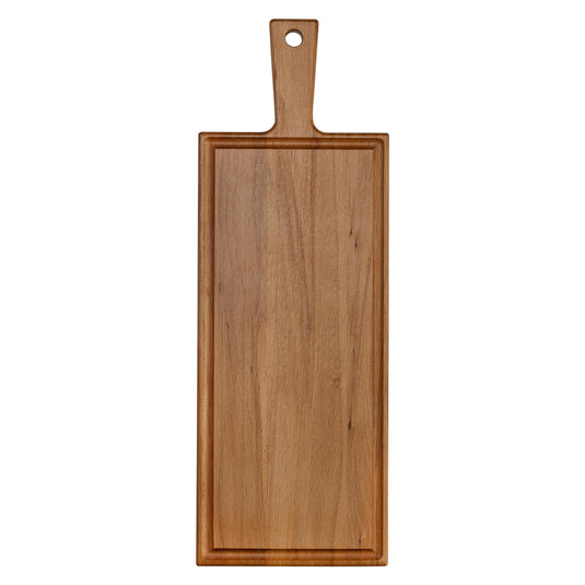 Beech board with handle 48x17cm pack of 50 Custom Wood Designs __label: Multibuy beechboardwithhandlecustomwooddesignspromologobranding