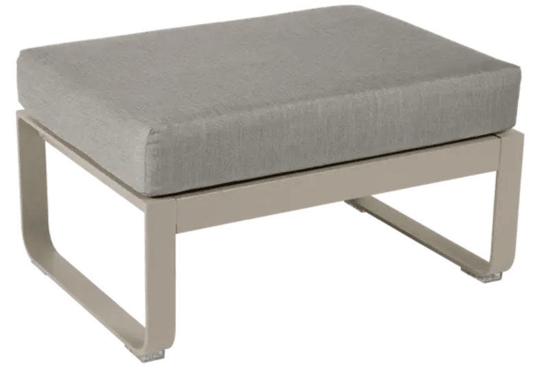 Load image into Gallery viewer, Bellevie 1-Seater Ottoman / Footstool - Custom Wood DesignsFermob Bellevie 1-seater outdoor ottoman in gray metal, designed for patio furniture and outdoor relaxation.Ottoman Outdoor Furniture Fermob Metal24575178842487
