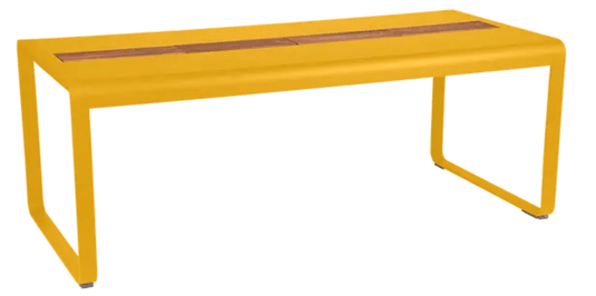 Bellevie 196 x 90 cm Outdoor Dining Table Eight Seater - with storage - Custom Wood DesignsFermob Bellevie outdoor dining table, 196x90cm, wood and metal, with storage, eight-seater, honey finish for outdoor dining.Wood Metal Table24575178982071Deep BlueWithout outdoor Cover