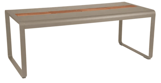 Bellevie 196 x 90 cm Outdoor Dining Table Eight Seater - with storage - Custom Wood DesignsFermob Bellevie outdoor dining table in wood and metal, 196x90cm, with storage, designed for eight seats in nutmeg finish.Wood Metal Table24575170178679NutmegWithout outdoor Cover