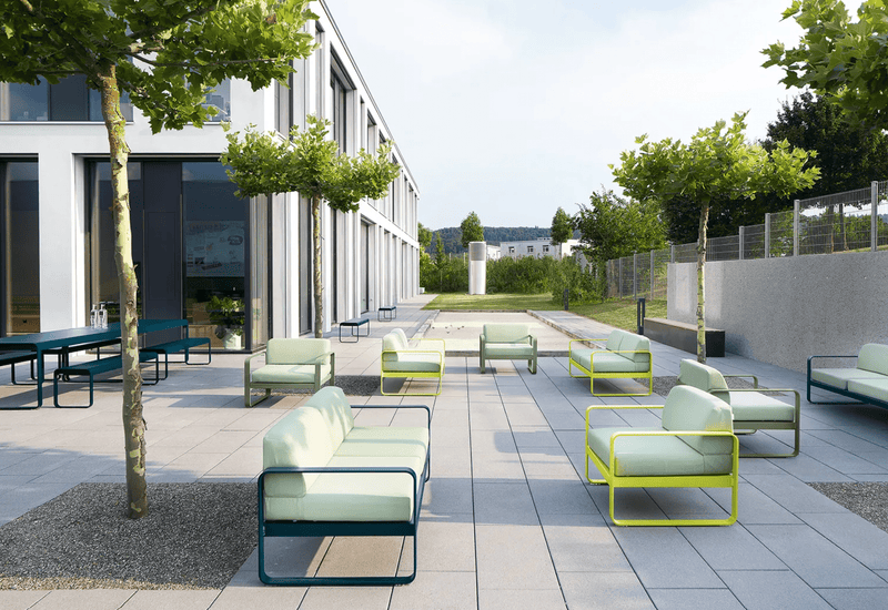Load image into Gallery viewer, Bellevie 196 x 90 cm Outdoor Dining Table Eight Seater - Custom Wood DesignsFermob Bellevie outdoor metal dining table, 196 x 90 cm, eight-seater with a sleek design for outdoor dining spaces.Metal Table24575173353143AntraciteWithout outdoor Cover
