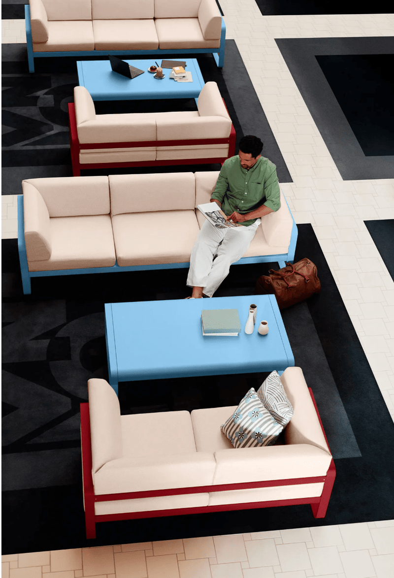 Load image into Gallery viewer, Bellevie 2-Seater Sofa - Custom Wood DesignsFermob Bellevie 2-seater outdoor sofa with sleek design, light-colored cushions, and metal frame for outdoor relaxation.Outdoor Sofa24575178949239
