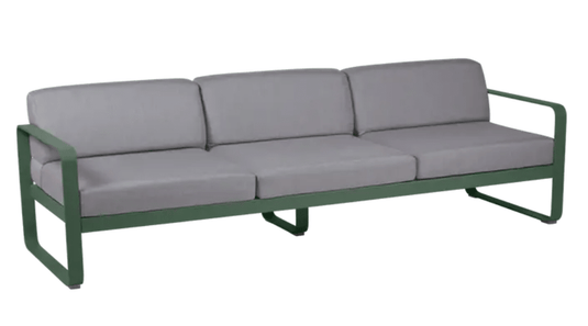 Bellevie 3-Seater Outdoor Sofa - Custom Wood DesignsFermob Bellevie 3-seater outdoor sofa with cedar green, grey taupe metal frame, stylish outdoor furniture for garden or patio.Outdoor Sofa Metal Fermob24575206619895Willow Green / Pearl