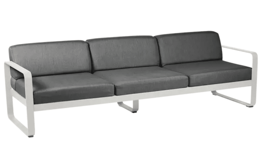 Bellevie 3-Seater Outdoor Sofa - Custom Wood DesignsBellevie 3-seater outdoor sofa by Fermob with gray metal frame and plush cushions, suitable for garden or patio seating.Outdoor Sofa Metal Fermob24575204343031Chilli/Pearl