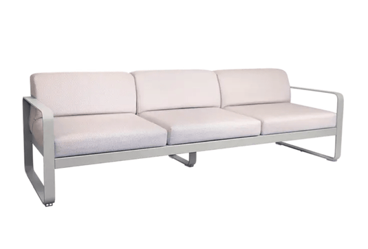 Bellevie 3-Seater Outdoor Sofa - Custom Wood DesignsClay grey Fermob Bellevie 3-seater outdoor sofa with metal frame, designed for stylish outdoor terrace or garden seating.Outdoor Sofa Metal Fermob24575204343031Chilli/Pearl