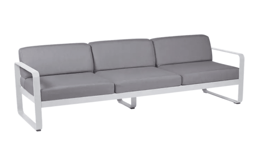 Bellevie 3-Seater Outdoor Sofa - Custom Wood DesignsBellevie 3-seater outdoor sofa by Fermob with a white cotton-flannel cushion, metal frame, ideal for garden or patio seating.Outdoor Sofa Metal Fermob24575204177495CottonWhite/FlanelGrey