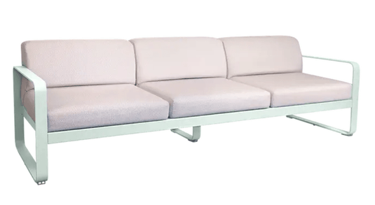 Bellevie 3-Seater Outdoor Sofa - Custom Wood DesignsIce Mint Pearl Fermob Bellevie 3-Seater outdoor sofa with metal frame, featuring a modern design and plush cushions for outdoor lounging.Outdoor Sofa Metal Fermob24575202122135IceMint/Pearl