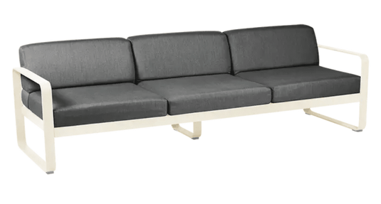 Bellevie 3-Seater Outdoor Sofa - Custom Wood DesignsLatte beige and graphite grey Fermob Bellevie 3-seater outdoor sofa with metal frame, modern design for outdoor furniture.Outdoor Sofa Metal Fermob24575201956599Lattebeige/Graphite