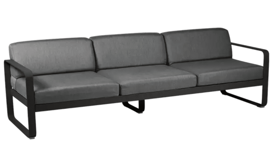 Bellevie 3-Seater Outdoor Sofa - Custom Wood DesignsBellevie 3-seater outdoor sofa by Fermob featuring a grey metal frame and plush cushions, ideal for garden or patio seating.Outdoor Sofa Metal Fermob24575201492759Liquerice/GraphiteGey