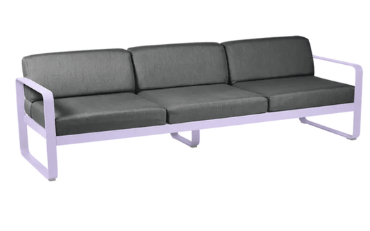 Bellevie 3-Seater Outdoor Sofa - Custom Wood DesignsFermob Bellevie 3-seater outdoor sofa with marshmallow graphite grey metal frame, stylish patio furniture for outdoor seating.Outdoor Sofa Metal Fermob24575200928919Marshmallow/GraphiteGrey