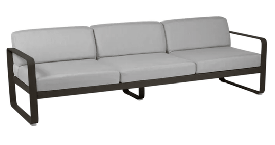 Bellevie 3-Seater Outdoor Sofa - Custom Wood DesignsFermob Bellevie 3-seater outdoor sofa with metal frame and grey Tonka Flanel fabric, designed for outdoor contract furniture.Outdoor Sofa Metal Fermob24575207514807Tonka / Flanel Grey