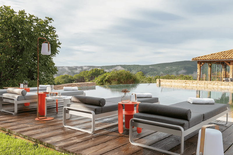 Load image into Gallery viewer, Fermob Bellevie premium sunlounger with sleek design, adjustable backrest, and comfortable seating for outdoor relaxation.
