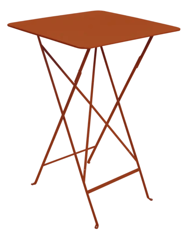 Load image into Gallery viewer, Bistro High Table 71 x 71 cm – Contract Folding Bar Table - Custom Wood DesignsFermob Bistro high table in Candied Orange, 71x71 cm foldable steel outdoor bar table with powder coating.Foldable High Table Ferob Outdoor7930.0Candied Orange
