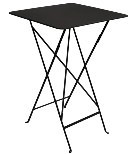 Bistro High Table 71 x 71 cm – Contract Folding Bar Table - Custom Wood DesignsFermob Bistro high table, 71x71 cm, black metal foldable bar table for outdoor hospitality use, suitable for contract settings.Foldable High Table Ferob Outdoor7922.0Liquorice