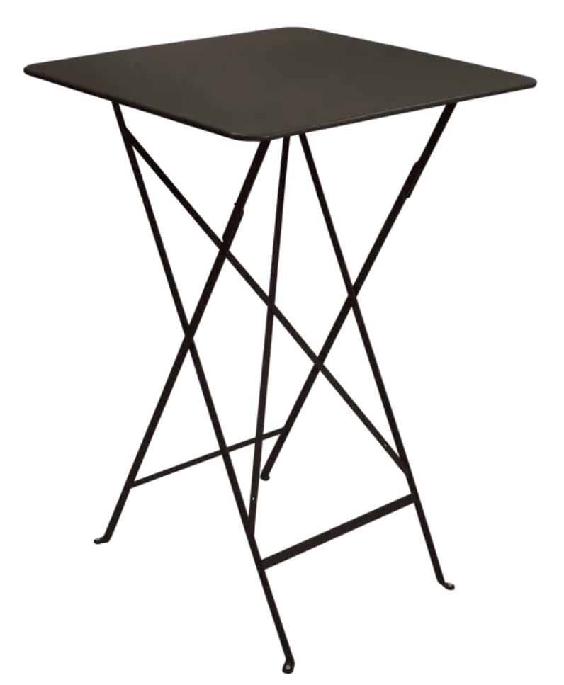 Load image into Gallery viewer, Bistro High Table 71 x 71 cm – Contract Folding Bar Table - Custom Wood DesignsFermob Tonka Brown foldable outdoor high table with 71x71 cm steel top, suitable for contract or bar use.Foldable High Table Ferob Outdoor7914.0Tonka
