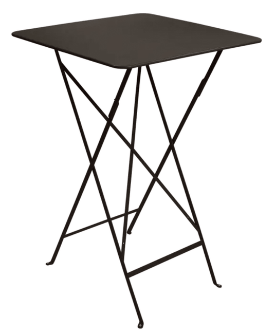 Bistro High Table 71 x 71 cm – Contract Folding Bar Table - Custom Wood DesignsFermob Tonka Brown foldable outdoor high table with 71x71 cm steel top, suitable for contract or bar use.Foldable High Table Ferob Outdoor7914.0Tonka
