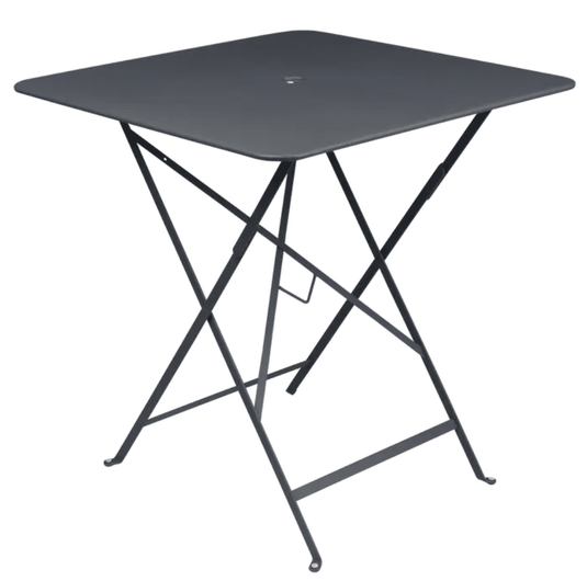 Bistro Table 71x71cm - Custom Wood DesignsFermob foldable outdoor bistro table, 71x71cm square antracite metal table with parasol hole for patio or restaurant useFoldable Table Ferob Outdoor7933.0Anthracite