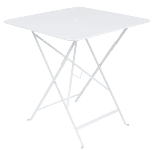 Bistro Table 71x71cm - Custom Wood DesignsFermob foldable outdoor Bistro Table 71x71cm with honey metal finish, suitable for cafe or patio seating.Foldable Table Ferob Outdoor7927.0Cotton White