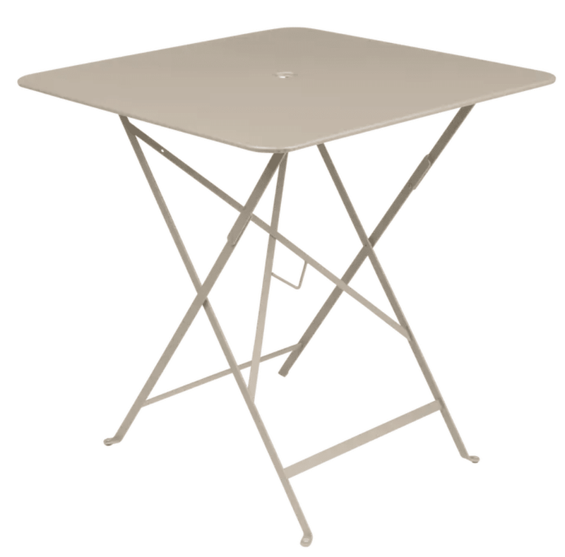 Load image into Gallery viewer, Bistro Table 71x71cm - Custom Wood DesignsFermob foldable Bistro table in nutmeg finish, 71x71cm metal outdoor table for small terrace dining with four seatsFoldable Table Ferob Outdoor7919.0Nutmeg
