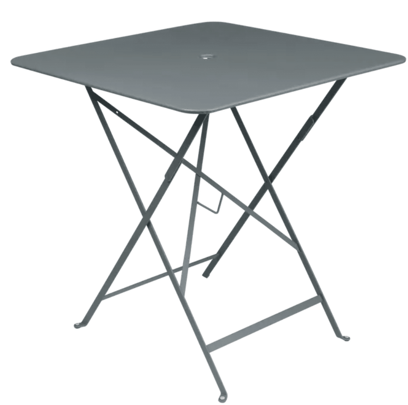 Load image into Gallery viewer, Bistro Table 71x71cm - Custom Wood DesignsStorm grey Fermob foldable steel bistro table, 71x71cm, ideal for outdoor dining and compact café setups.Foldable Table Ferob Outdoor7915.0Storm Grey
