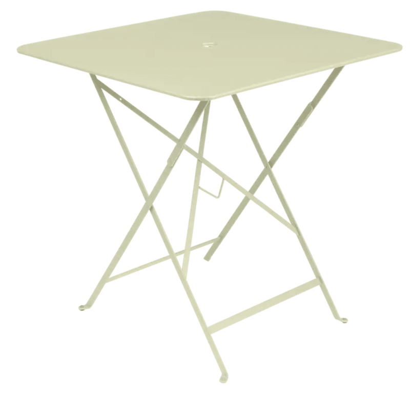 Load image into Gallery viewer, Bistro Table 71x71cm - Custom Wood DesignsWillow Green Fermob foldable outdoor bistro table, 71x71cm square metal table in Parisian style for outdoor hospitality use.Foldable Table Ferob Outdoor7913.0Willow Green
