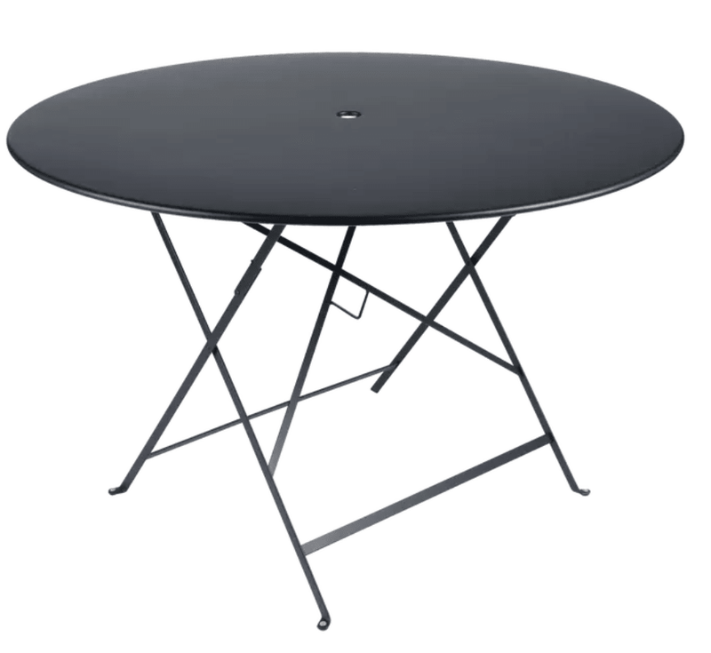 Load image into Gallery viewer, Bistro Table Ø117cm six seater - Custom Wood DesignsFermob round Bistro table Ø117cm in soft gray metal, outdoor six-seater dining table with sleek antracite finishRound Table Fermob7933.0Anthracite
