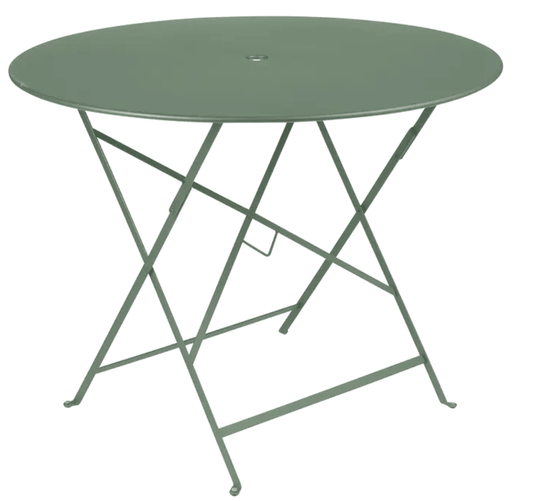 Bistro Table Ø117cm six seater - Custom Wood DesignsCactus green Fermob round bistro table with a Parisian style, metal design, and folding feature for outdoor or indoor use.Round Table Fermob7913.0Willow Green