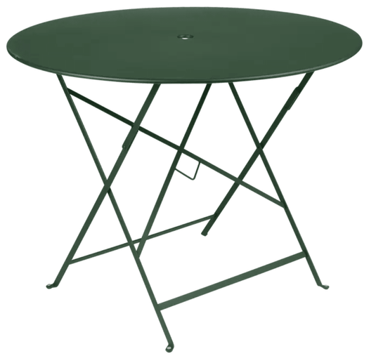 Bistro Table Ø117cm six seater - Custom Wood DesignsFermob round Bistro Table Ø 96 in cedar green, outdoor metal table with parasol hole for outdoor restaurant or patio use.Round Table Fermob7913.0Willow Green