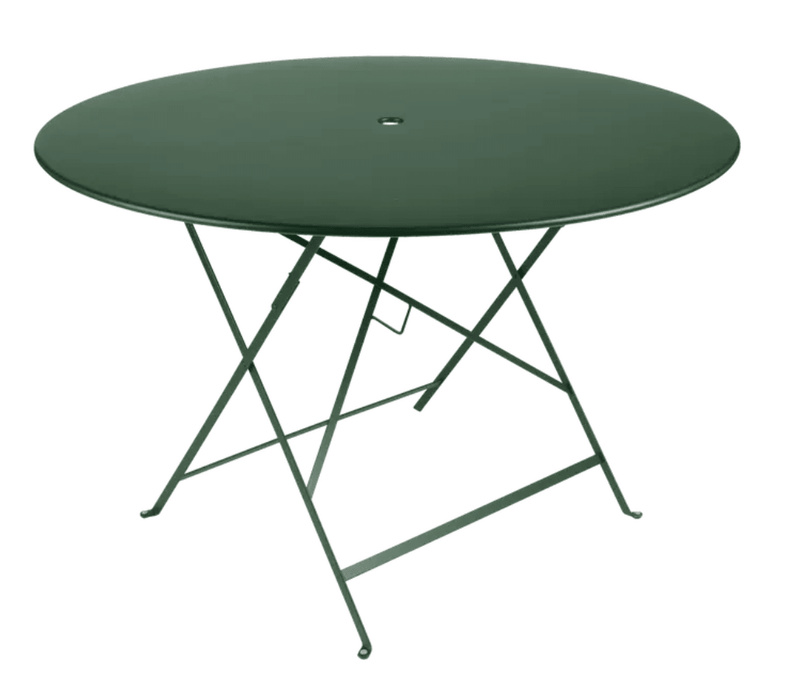 Load image into Gallery viewer, Bistro Table Ø117cm six seater - Custom Wood DesignsFermob cedar green round bistro table Ø117cm for six seats, outdoor metal dining table with a large, sturdy design.Round Table Fermob7929.0Cedar Green
