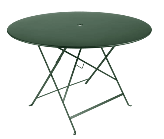 Bistro Table Ø117cm six seater - Custom Wood DesignsFermob cedar green round bistro table Ø117cm for six seats, outdoor metal dining table with a large, sturdy design.Round Table Fermob7929.0Cedar Green