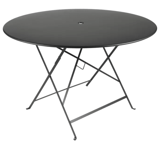 Bistro Table Ø117cm six seater - Custom Wood DesignsFermob liquorice black round outdoor bistro table Ø117cm, six-seater metal dining table for patio or garden use.Round Table Fermob7922.0Liquorice