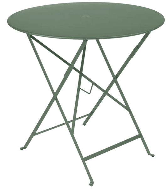 Bistro Table Ø77cm Round Folding Table - Custom Wood DesignsCactus green Fermob Bistro Round Folding Table Ø77cm for outdoor garden dining, compact steel design for hospitality useRound Table Ferob Outdoor7934.0Cactus