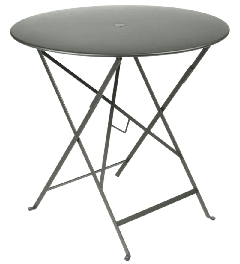Load image into Gallery viewer, Bistro Table Ø77cm Round Folding Table - Custom Wood DesignsRosemary green Fermob Bistro Round Folding Table with Ø77cm metal top, ideal for outdoor terraces and small spacesRound Table Ferob Outdoor7916.0Rosemary
