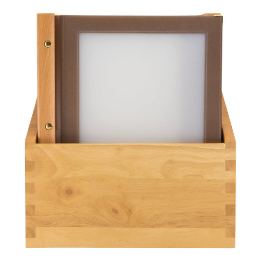 A4 Set of 20 Wood Menus in a box Brown Custom Wood Designs __label: Multibuy black-a4-set-of-20-wood-menus-in-a-box-53612718522711