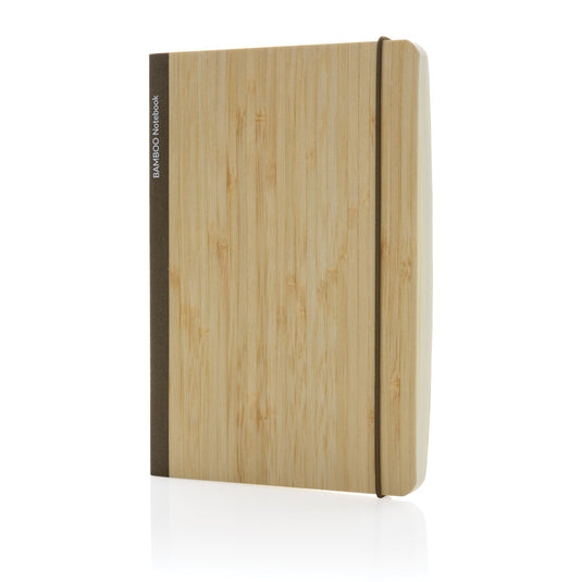 A5 Bamboo Notebook pack of 25 Brown Custom Wood Designs __label: Multibuy black-a5-bamboo-notebook-pack-of-25-53613753991511