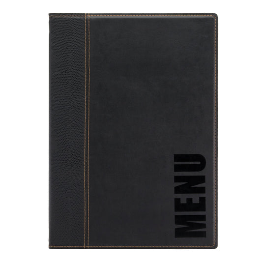 Leather style menu A4 pack of 10 Black Custom Wood Designs black-leather-style-menu-a4-pack-of-10-53613270106455