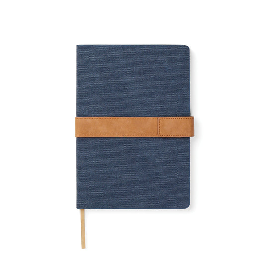 Recycled A5 canvas note book pack of 25 Navy Custom Wood Designs __label: Multibuy black-recycled-a5-canvas-note-book-pack-of-25-53613747011927